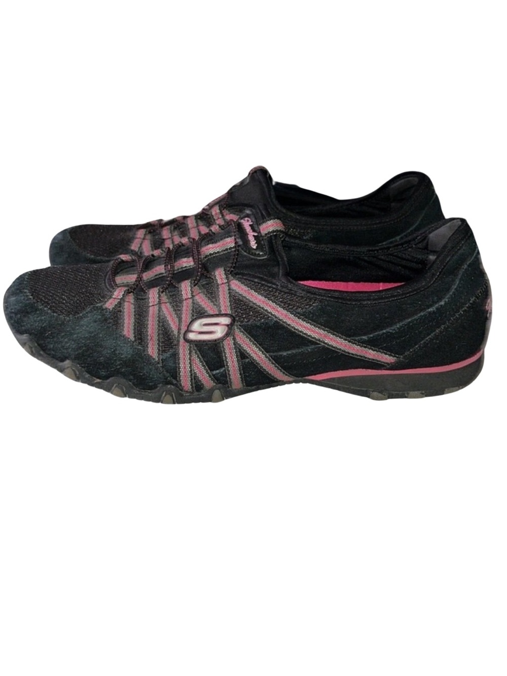 Skechers Slip On Mary Jane Sneakers Black Pink Women’s Size 10